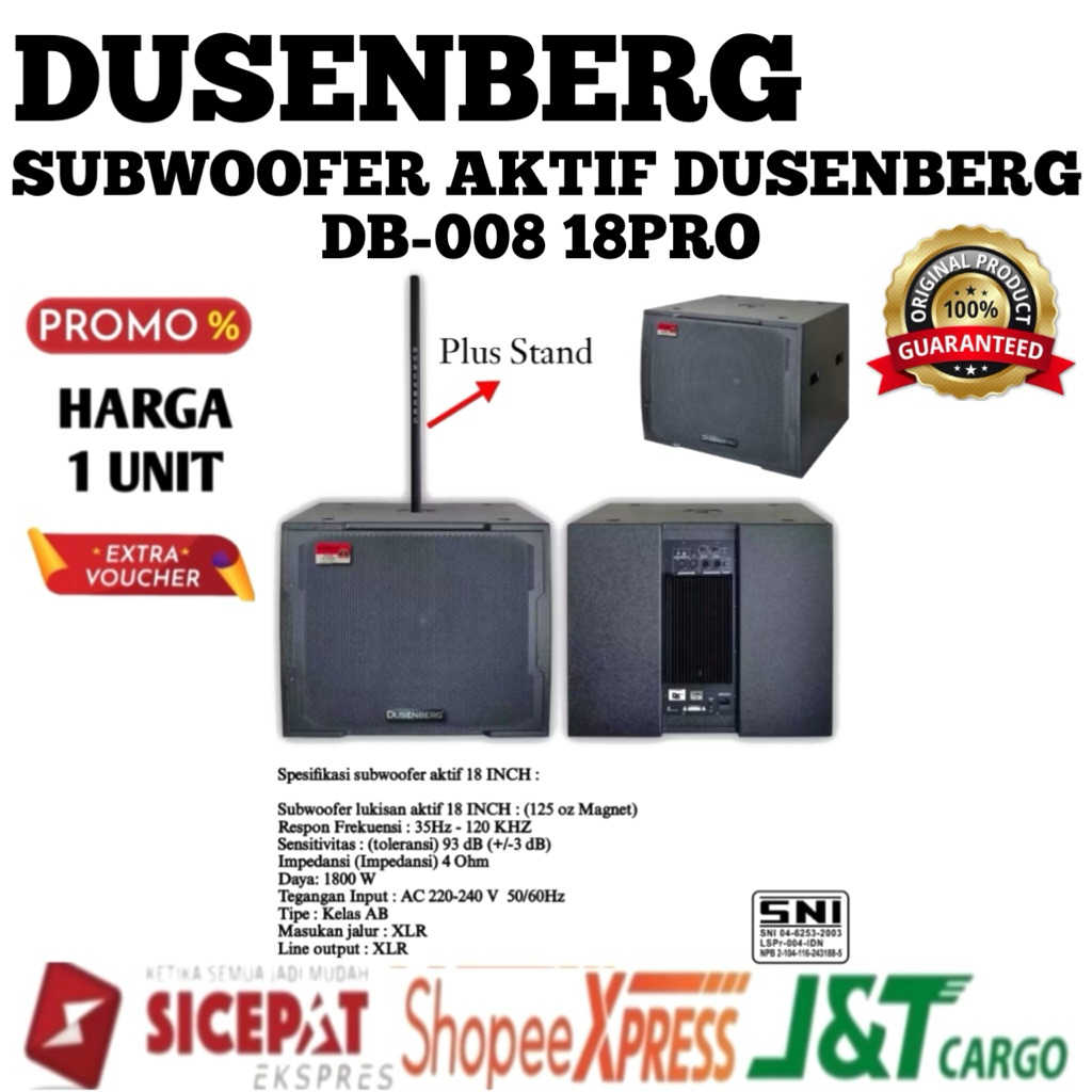 Subwoofer Aktif Dusenberg Db-008 18pro Original Subwoofer Aktif 18inch dusenberg