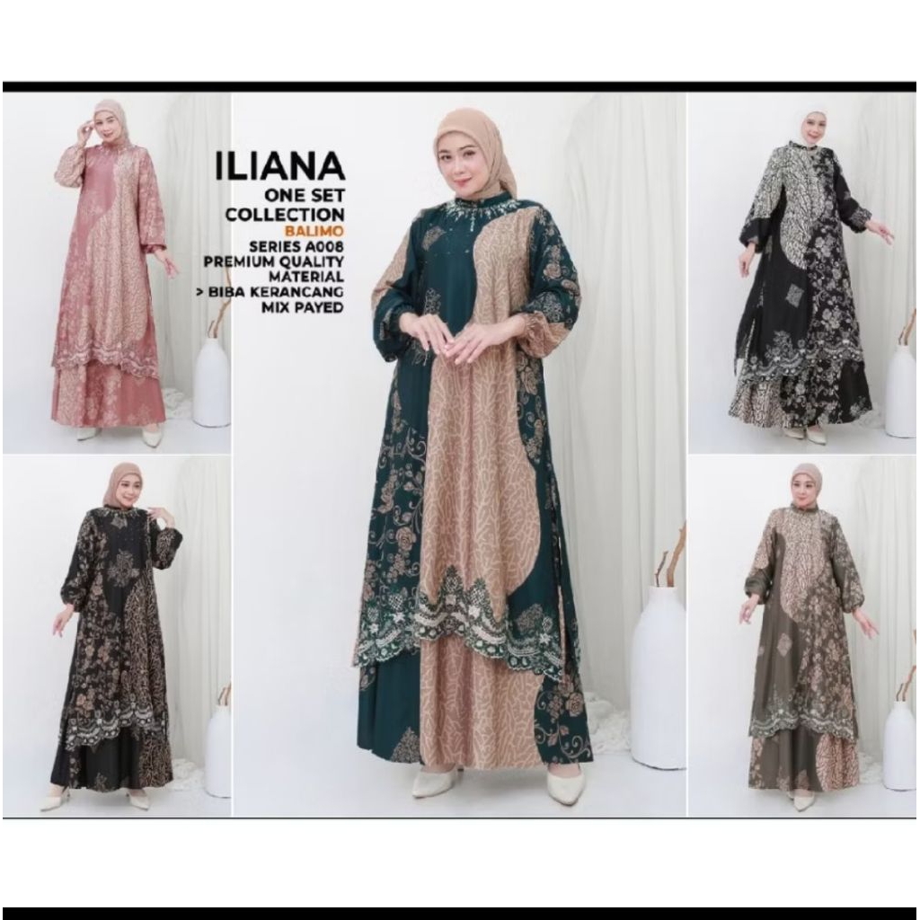 Balimo set rok malai, setrok balimo Biba batik Kerancang