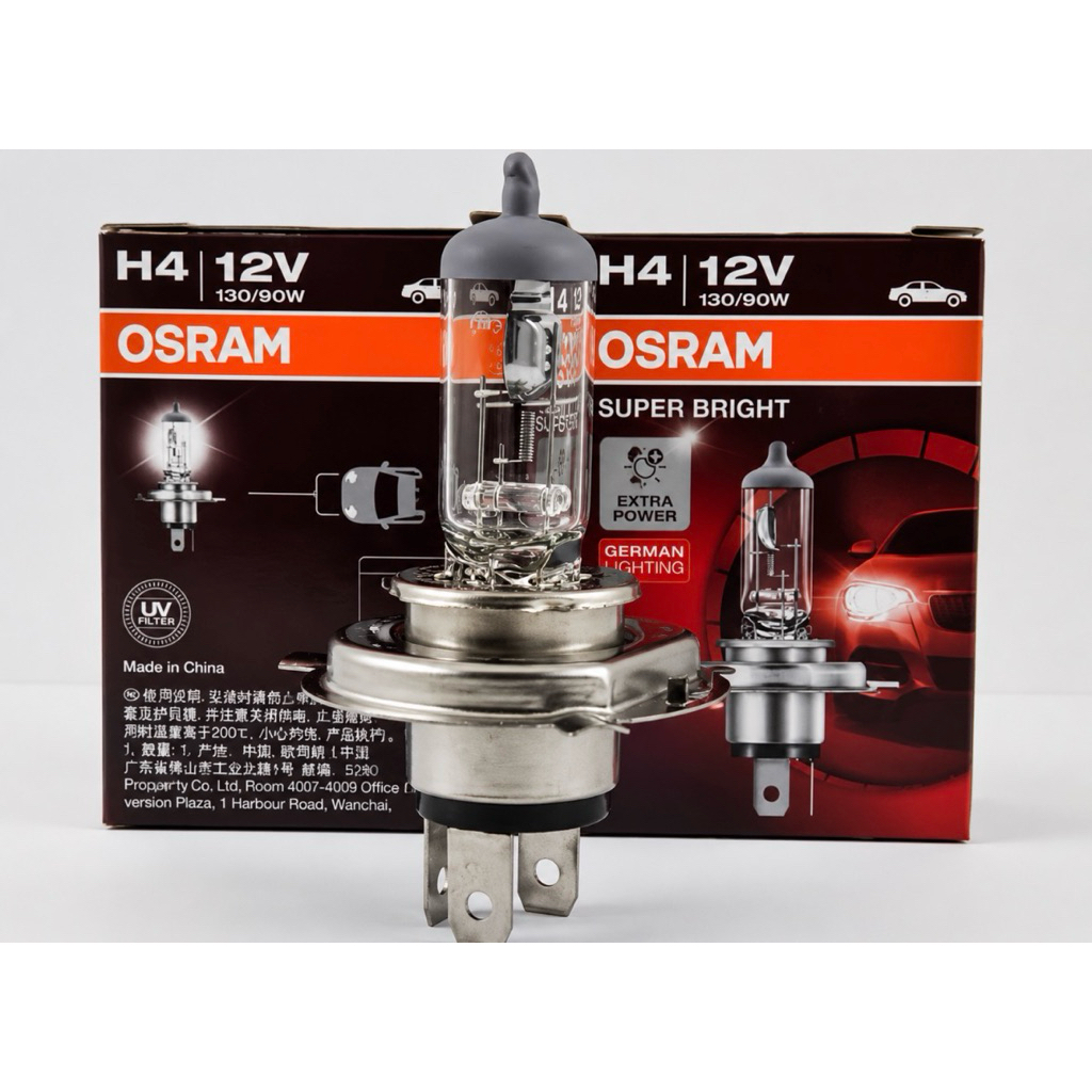 OSRAM H4 12V 130/90W 62218  ) Bohlam Lampu H4 100 watt , Bola Lampu 130 watt , Head Lamp Original