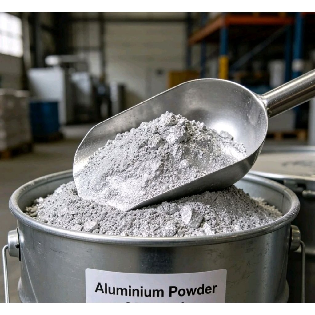 Pigmen cat bubuk silver alu asli 320 murni