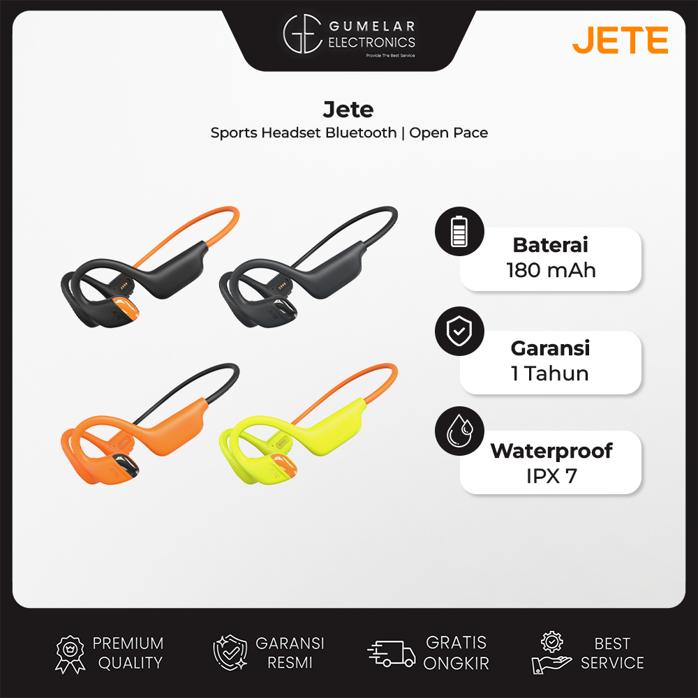 Headset Sport JETE Open Pace Headset Running - Garansi 2 Tahun