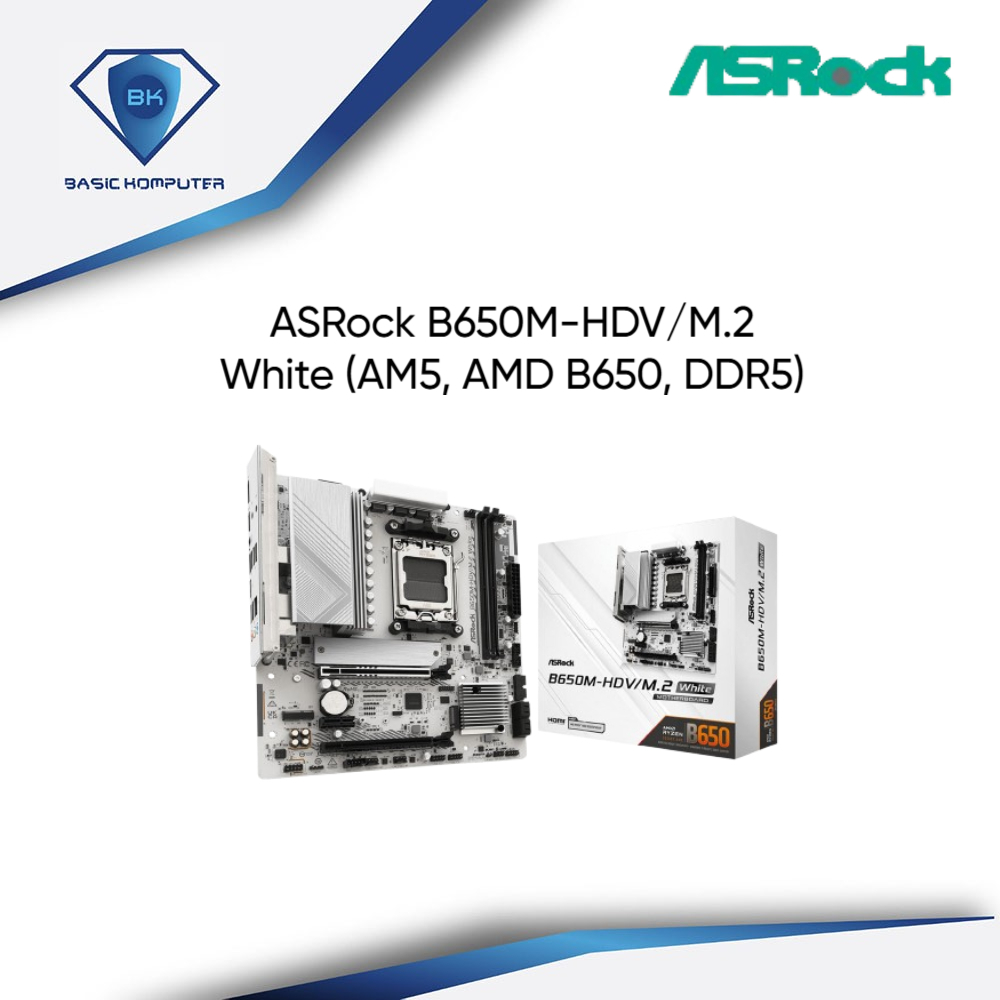ASRock B650M-HDV/M.2 White (AM5, AMD B650, DDR5)
