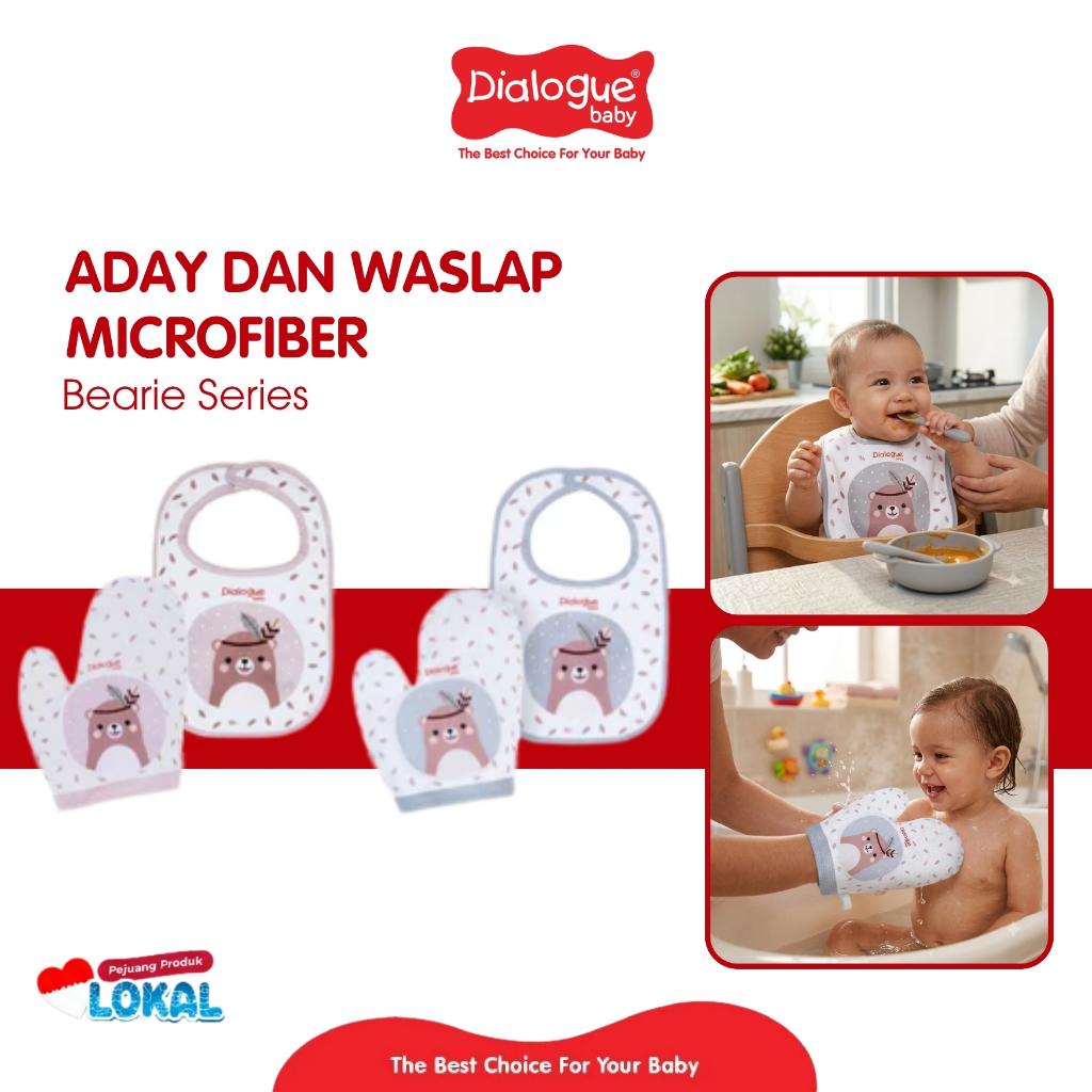 Dialogue Baby Aday Waslap Motif Print Bearie Series - DGA3319