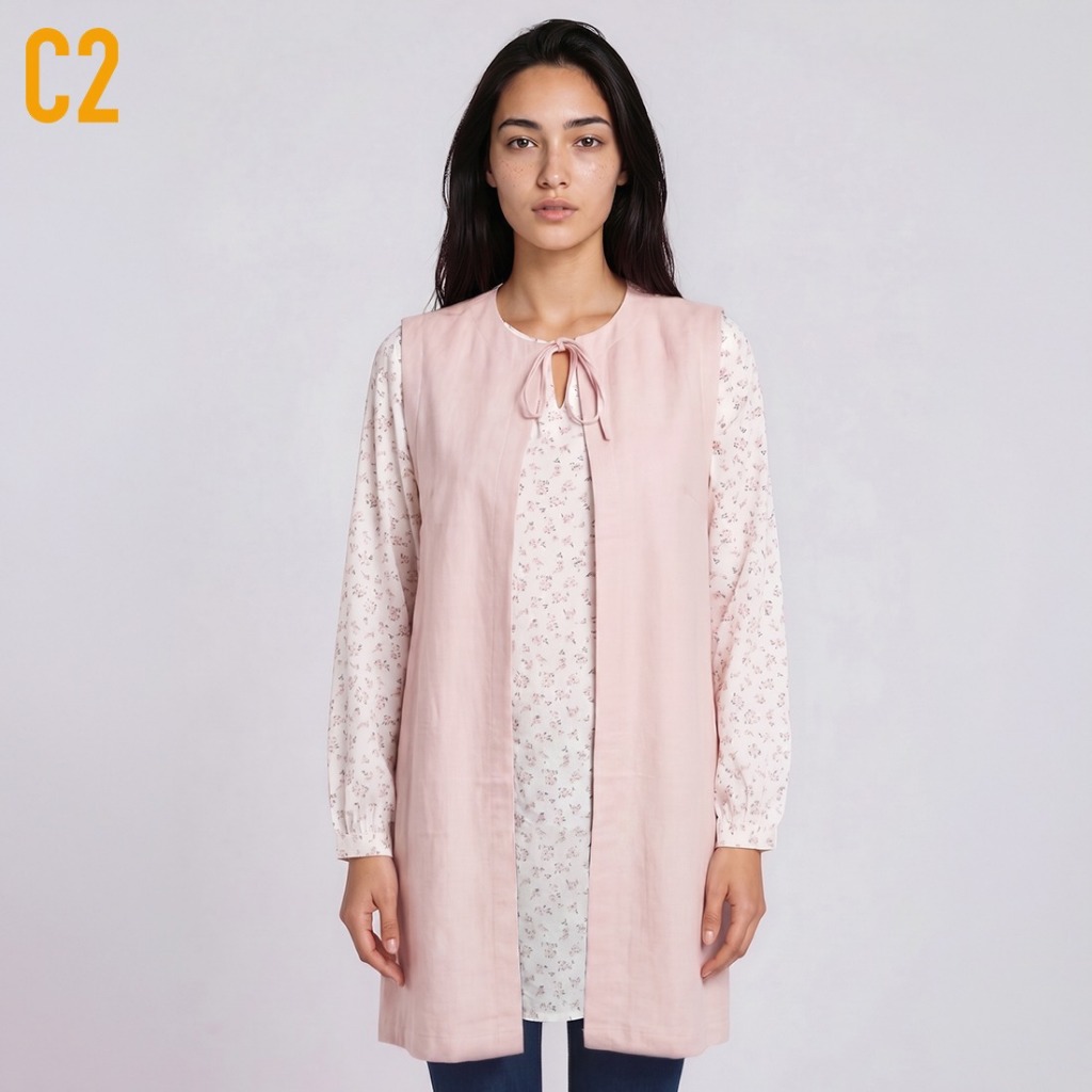 C2 Halein Pink Set Pieces Wanita