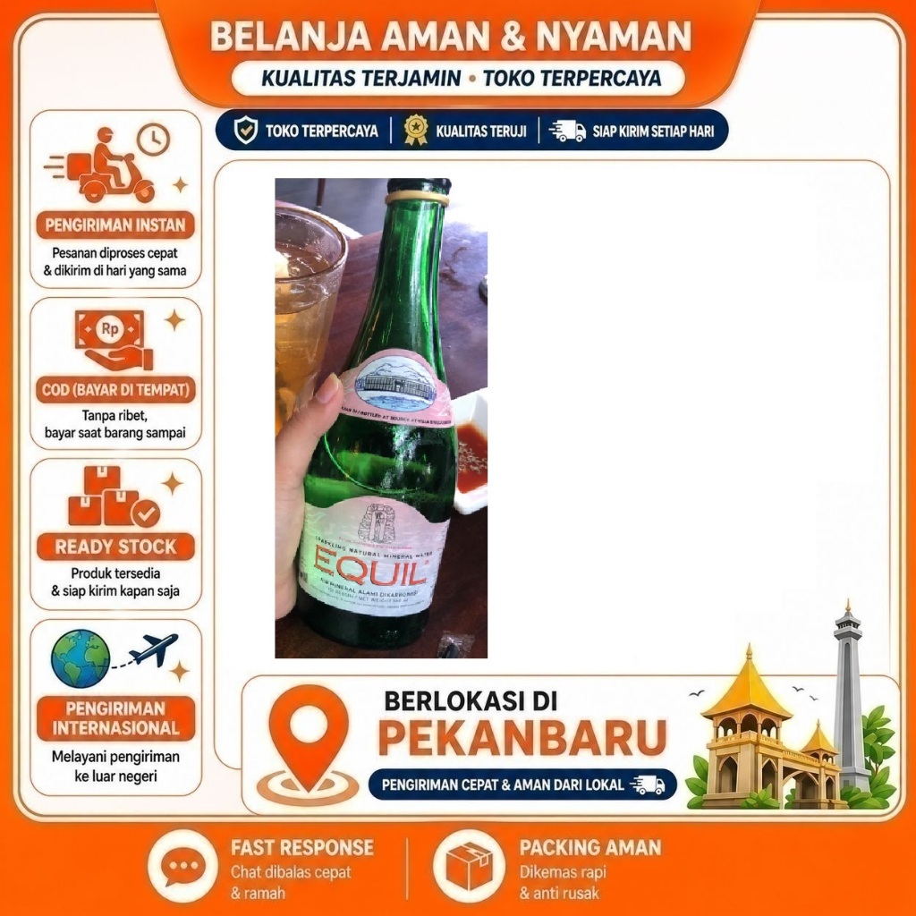 [SDW] pekanbaru/380ml Equil Sparkling Natural Mineral Water Air Mineral Alami Minuman Kemasan Botol