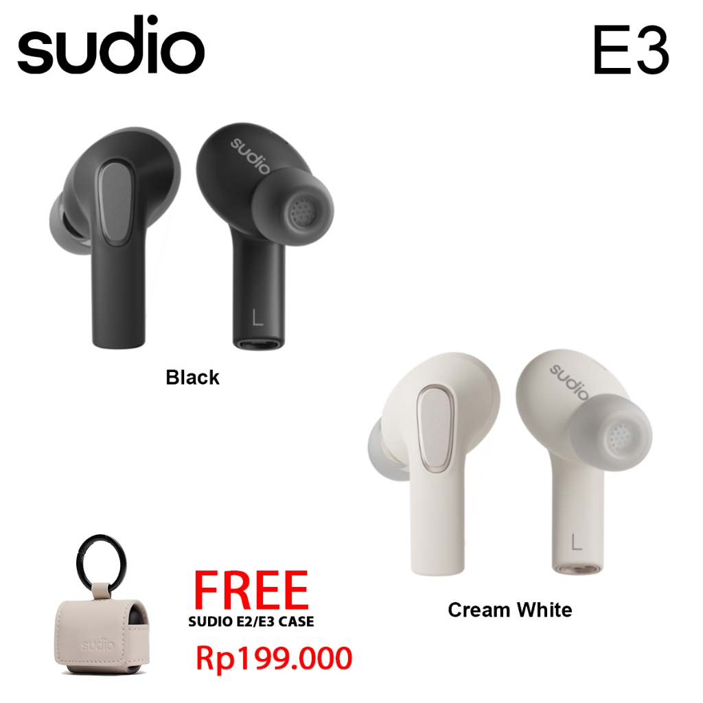 Sudio E3 In Ear True Wireless Earphone Hybrid ANC TWS Bluetooth 5.3 Headset Earbuds
