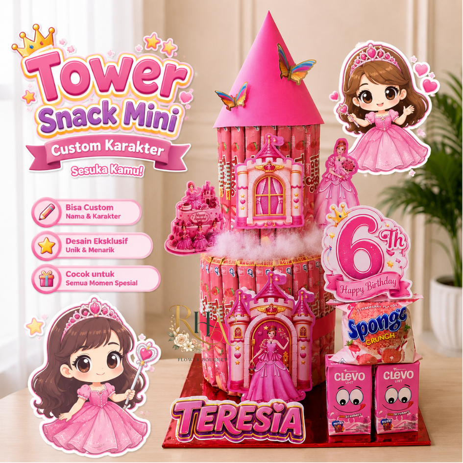 Snack Tower 2 SUSUN KERAJAAN MINI / Money snack / Snack Ultah 2 | SNACK TOWER YOGYAKARTA