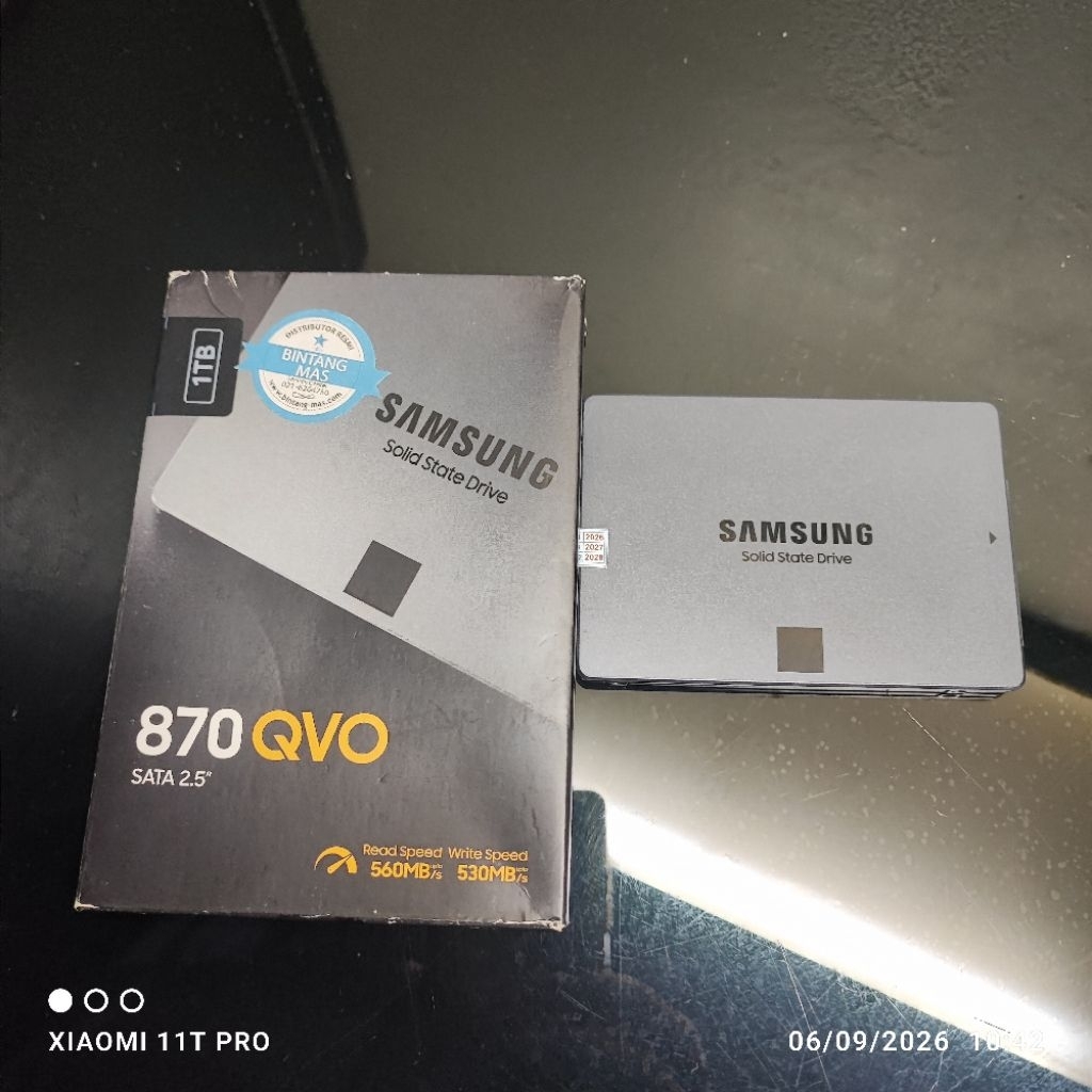 ssd samsung 870qvo 1tb sata 2.5" dram cache health 97% ori second