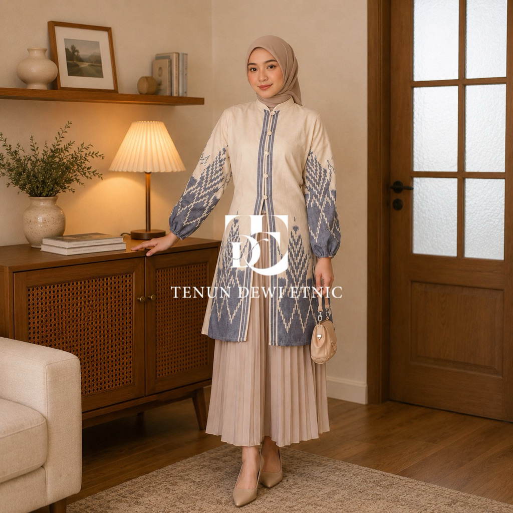 [TENUN ETNIK] Tunik Tenun Outer Atasan Tenun Wanita