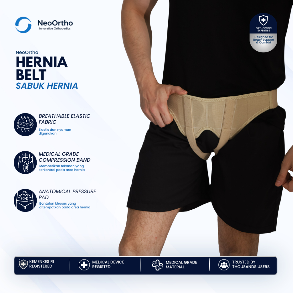 NeoOrtho  Hernia Belt  Penyangga Hernia  Sabuk Hernia Usus Turun