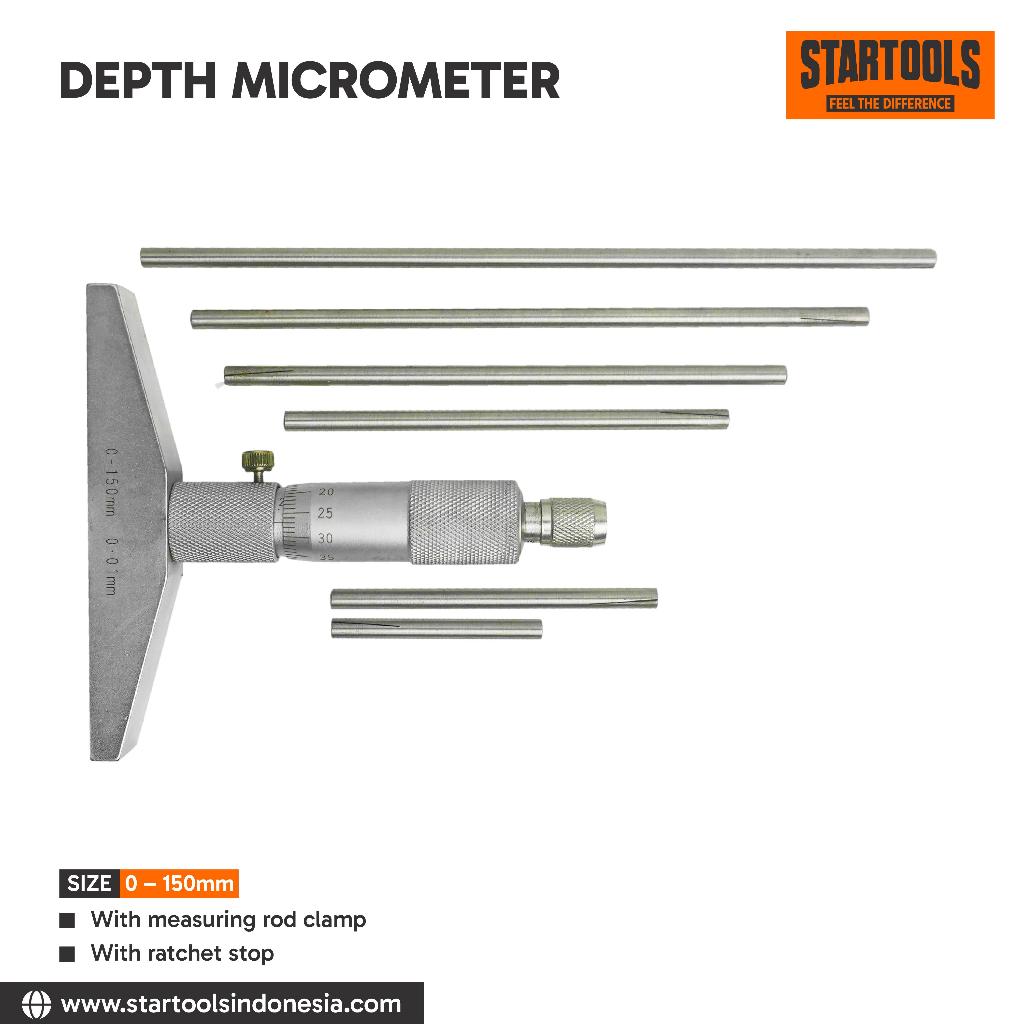 STARTOOLS Depth Micrometer 0 – 150mm