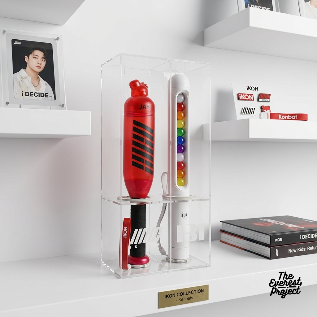 Box Lightstick IKON Konbat x Lightstick BI BIN BONG / Box Lightstick Akrilik Custom IKON JAPAN TOPPE