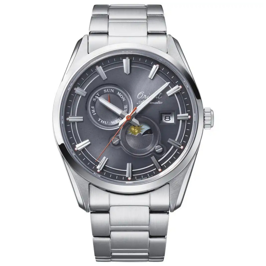 Original 100% Jam Tangan Pria ORIENT Contemporary RA-AK0311N 75th Anniversary Stretto Sun and Moon M