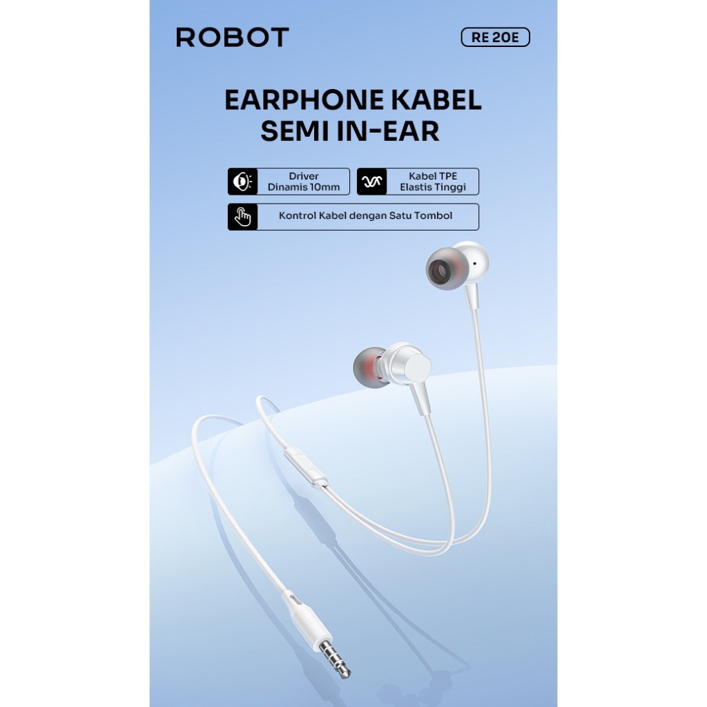 HEADSET ROBOT ORII TALI / HEADSET KABEL EARPHONE MIC , SUPER BASS