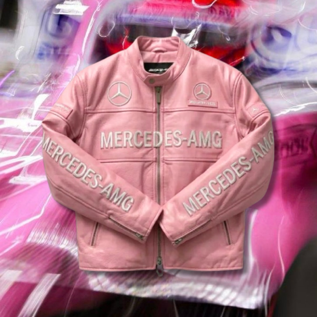 IAMYOURQL - Mercedes AMG F1 Pink Race Jacket Leather