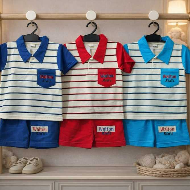 Walton Kids 8611 Setelan Walton Kids Bayi Usia 1-2 Tahun Bahan Kaos Adem dan Dijamin Nyaman