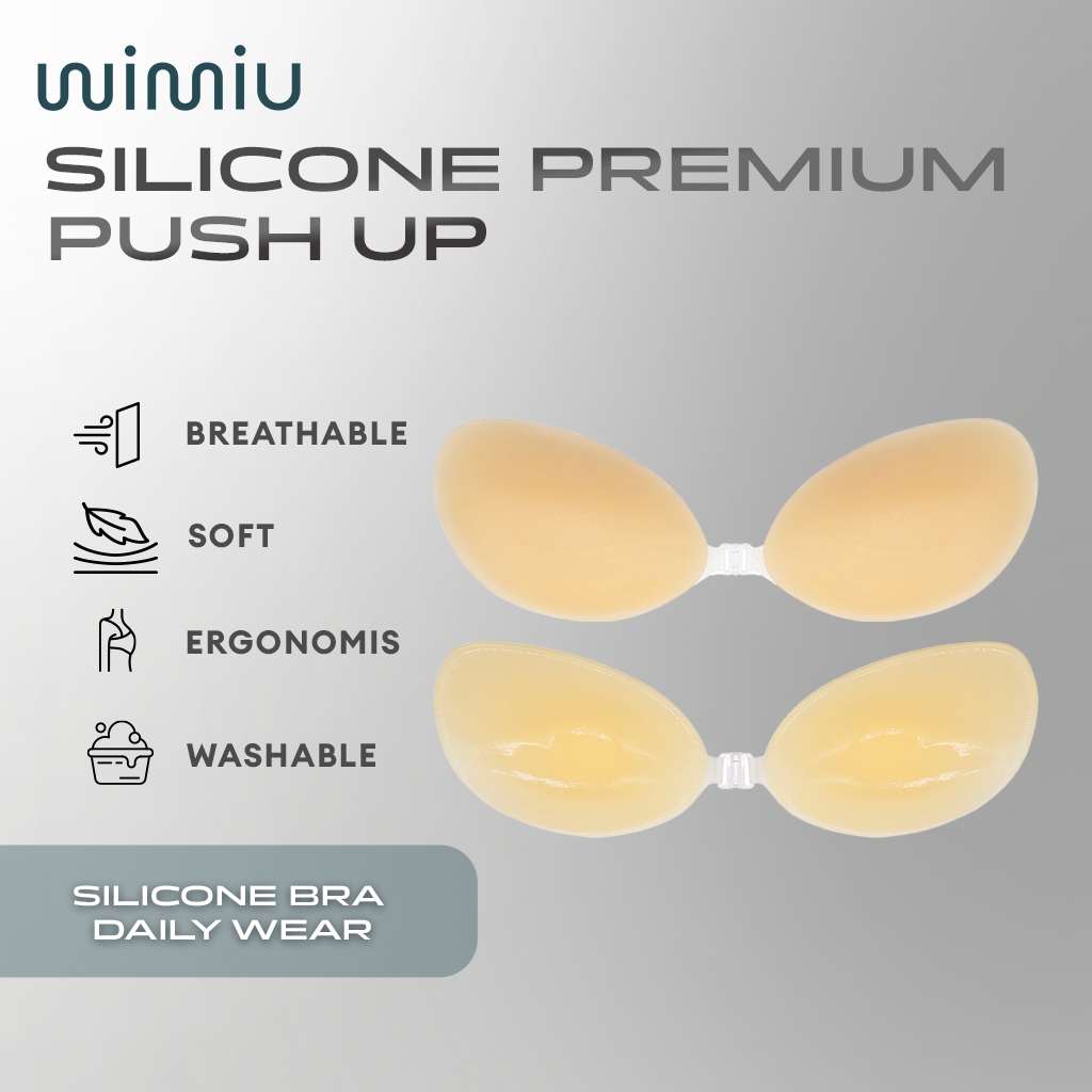 WIMIU Bra Tempel Silikon BH Silicone Premium Push Up Tempel Nipple Cover Pad Lembut Lebih Tebal 0336