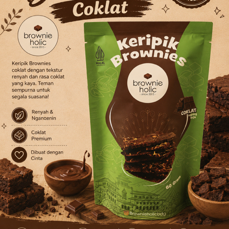 Cinta_Abuhaha Keripik Brownies Kering Coklat Renyah Brownieholicbdg Brownies Crispy