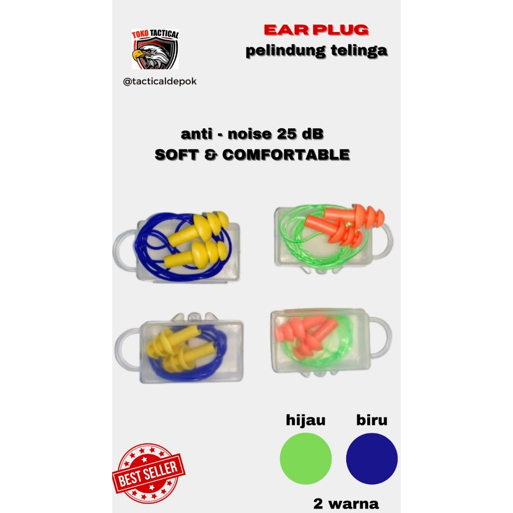 EARPLUG-Penyumbat Telinga 3 layers-Earplug Peredam Suara Silicone/Earplug