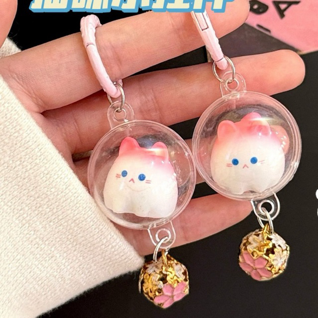 Keychain Cat Bell Gantungan Kunci Lucu Kucing Lonceng