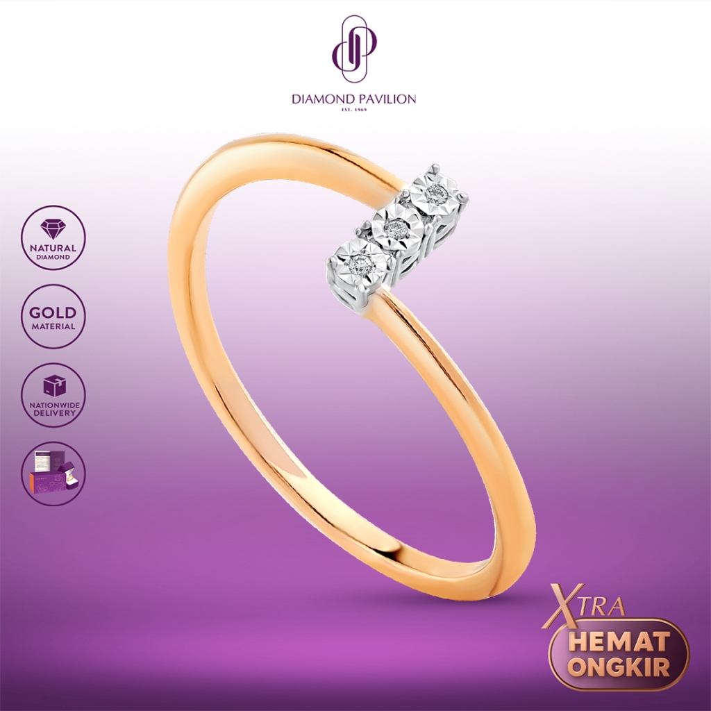 Diamond Pavilion Cincin Emas Batu Berlian Eshal Ring