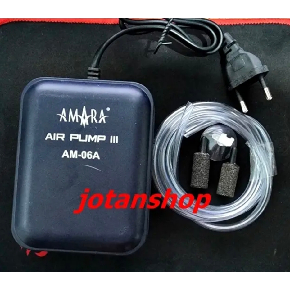 PAKET AMARA AM 06A Mesin Pompa Udara Aerator 2 Lubang AM06A Aquarium Air Pump airpump AM06 A 06 A - 