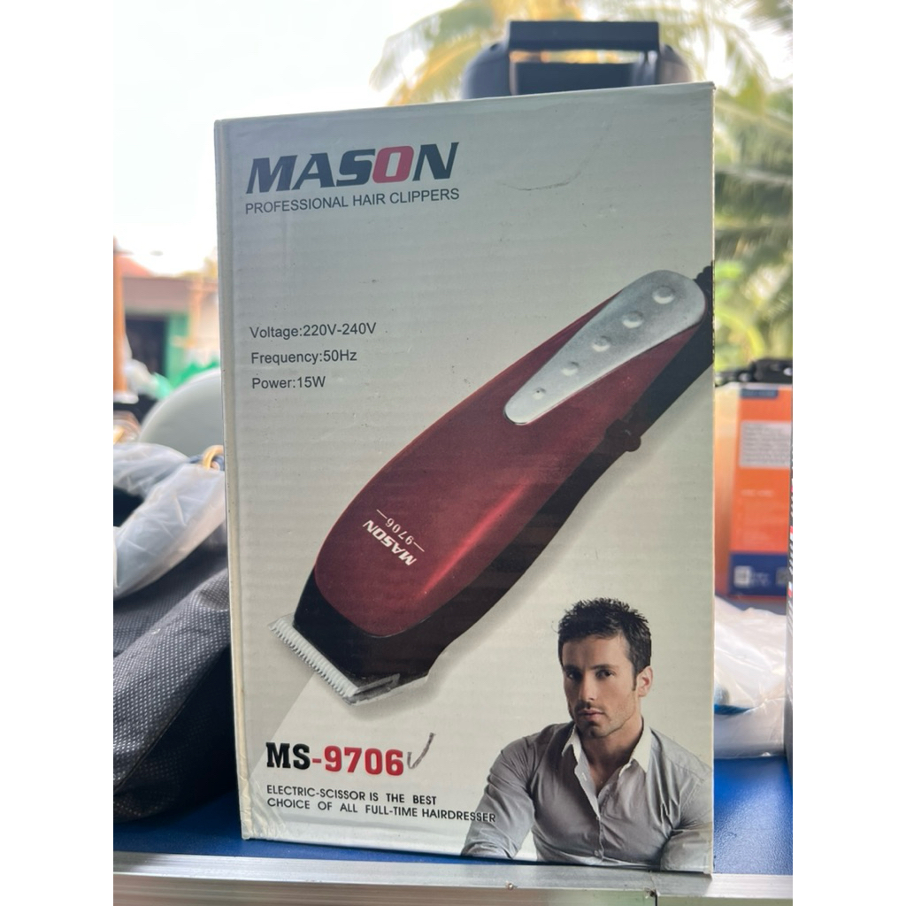 Mesin Cukur Rambut MASON MS-9706 Professional Hair Clipper Alat Cukur Elektrik 15W