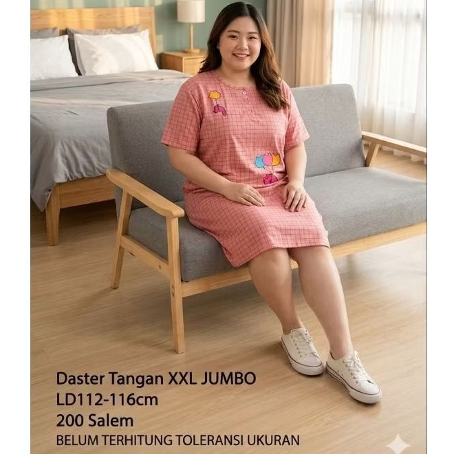 SIELIE Dress Daster Tangan Kaos XXL 2XL 2L  Jumbo