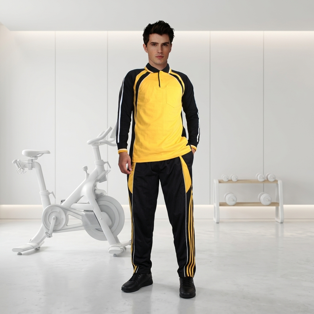 Baju Olahraga Senam pria 1 Set Training Olahraga Lengan Panjang / Seragam Olahraga / Seragam Senam