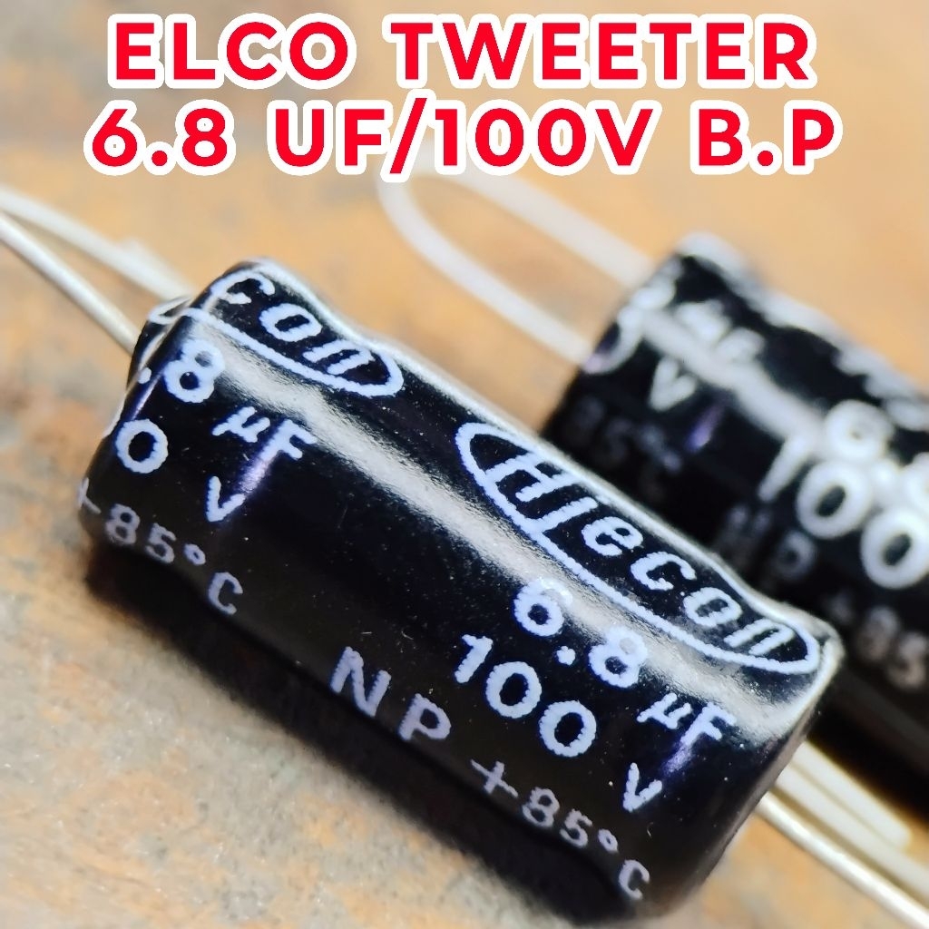 Elco Tweeter 6.8 UF 100V B.P HJECON Elko Bipolar Non Polar Audio