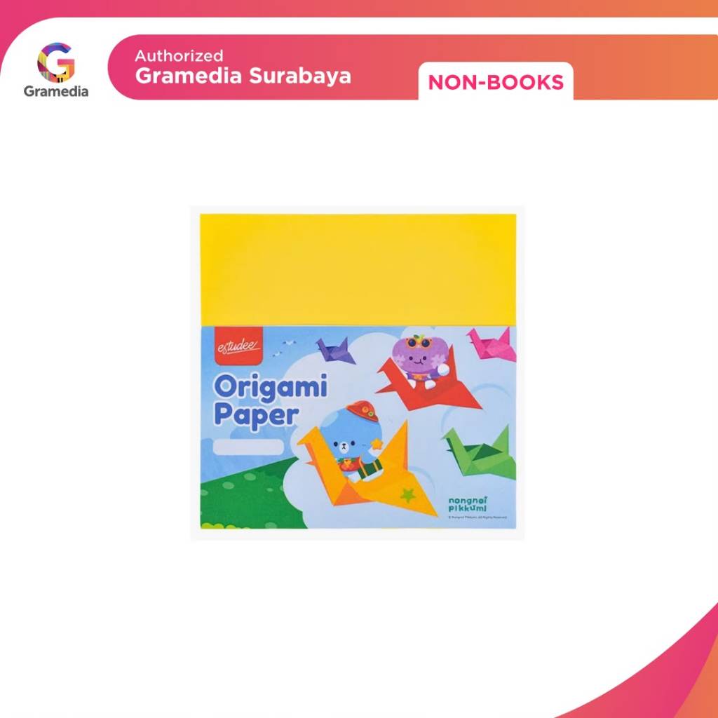Gramedia Surabaya - Estudee Origami Paper 50 Sheets 10X10 Nongnoi Pikkumi