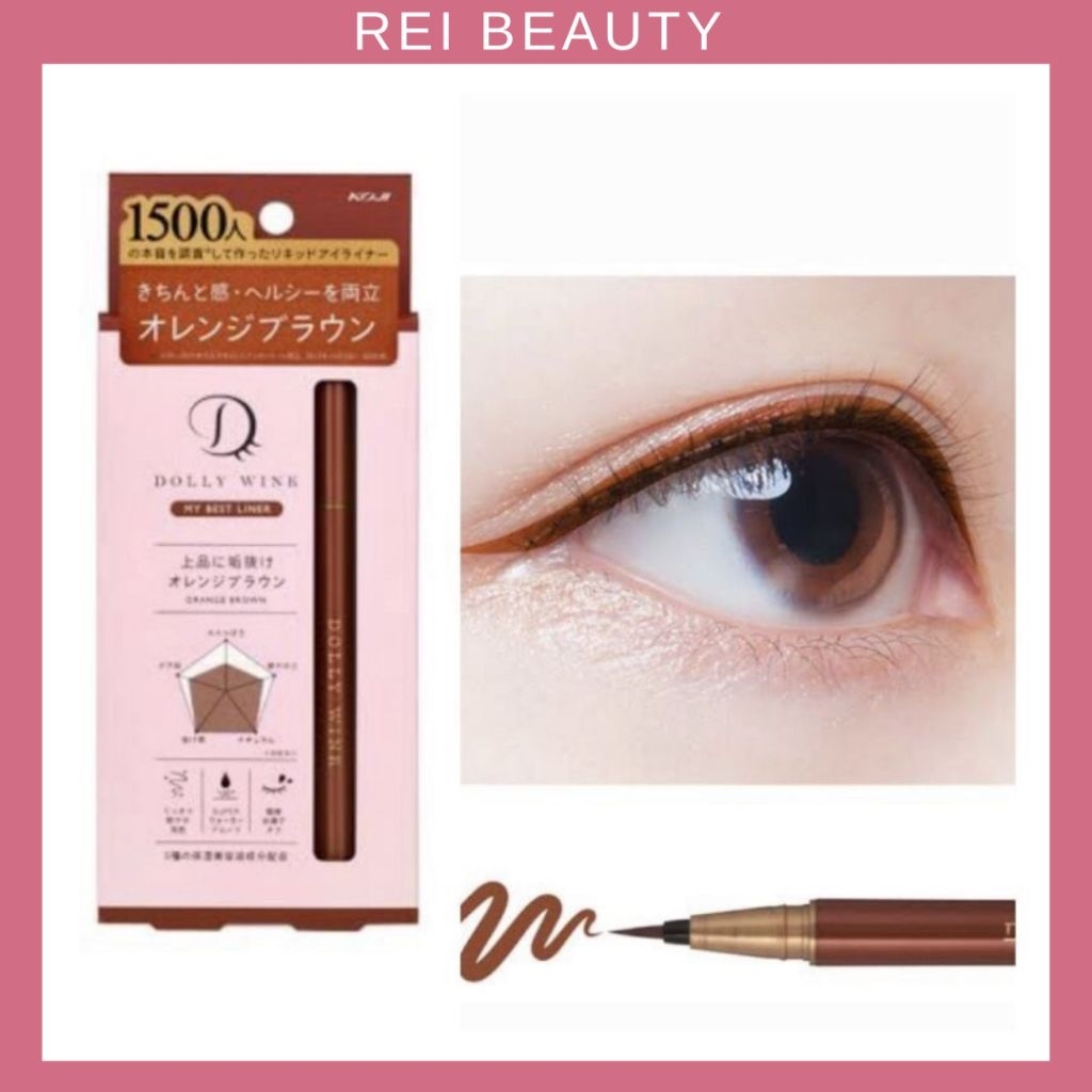 Koji Dolly Wink My Best Liner in Orange Brown - eyeliner warna orange coklat