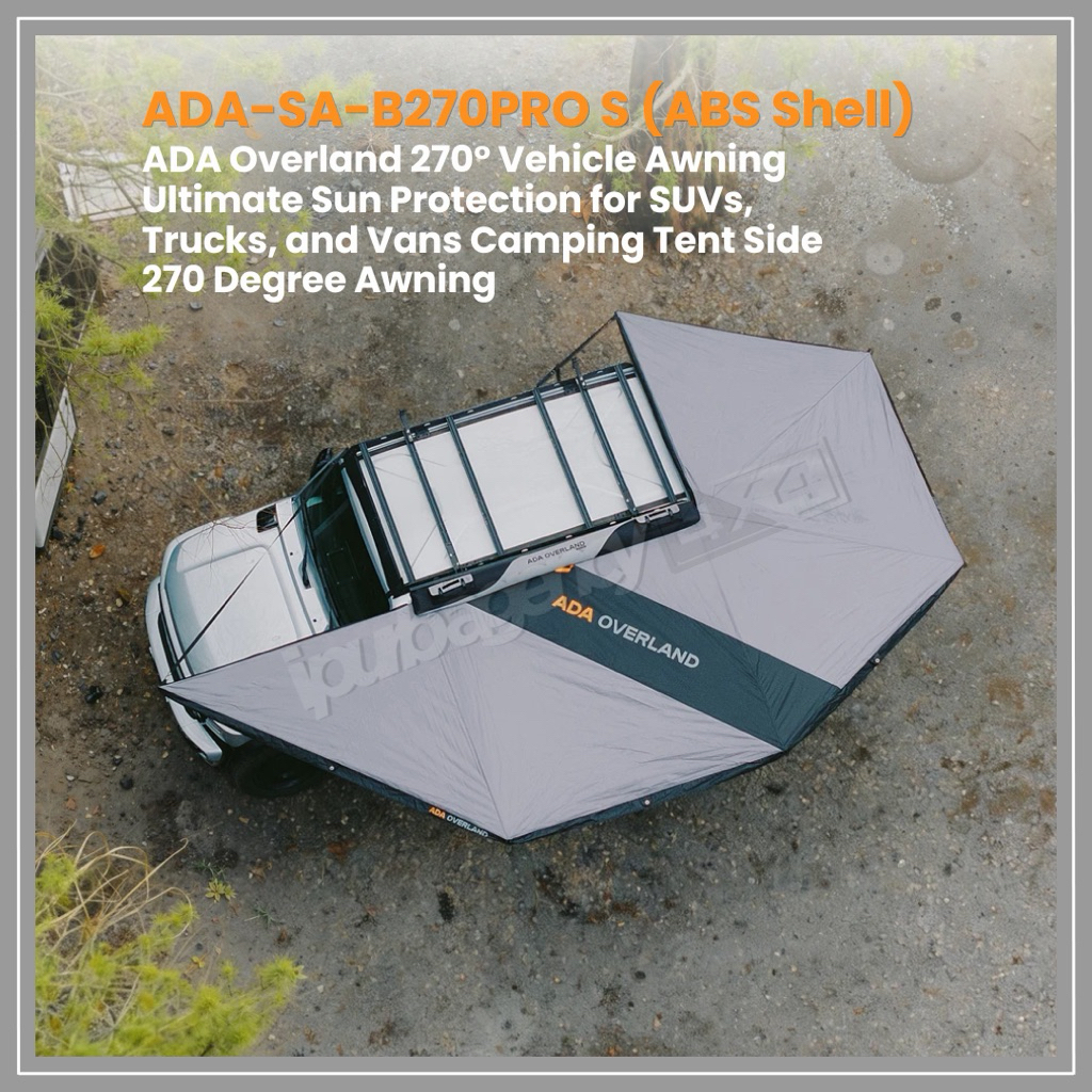 ADA Overland 270 PRO Degree Side Awning Freestanding Awning Camping (ADA-SA-B270PRO S ABS Shell)