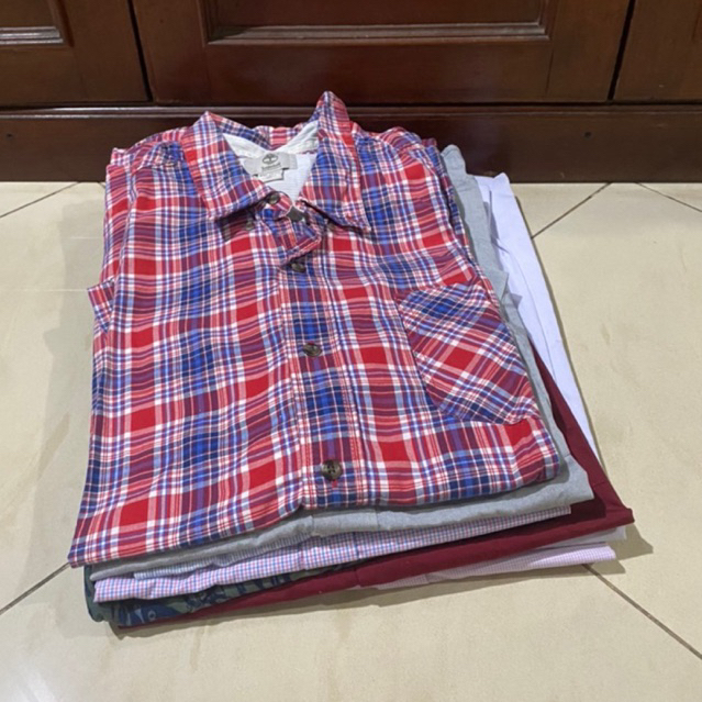 baju kemeja pria jumbo XXL Timberland M&S Polo h&m
