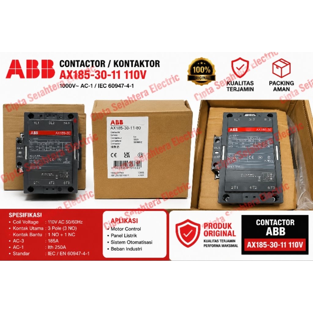 Kontaktor contactor ABB
AX185-30-11 110V