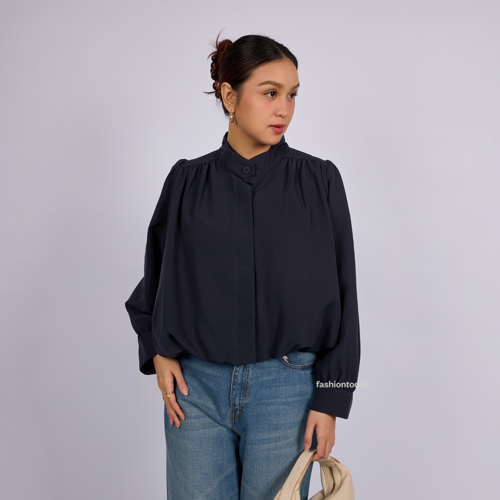 Liona Jacket - Daily Jacket Outer Puff Wanita Lengan Panjang Details Pleats - Bisa Sampai Big Size S