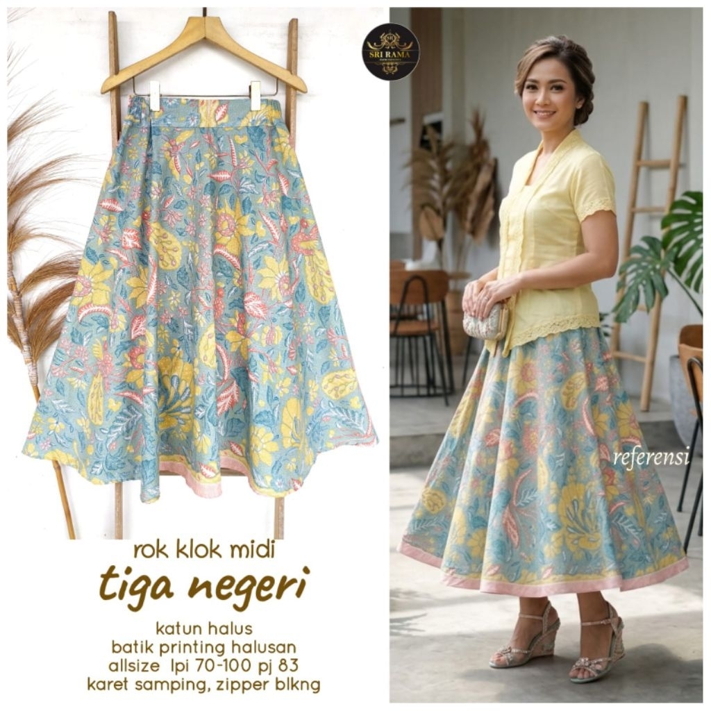 ROK KLOK MIDI SOGAN ROK LILIT RAYON CAP SERINA SKIRT ROK BATIK MOTIF PREMIUM ROK REMPEL SOGAN ROK BA