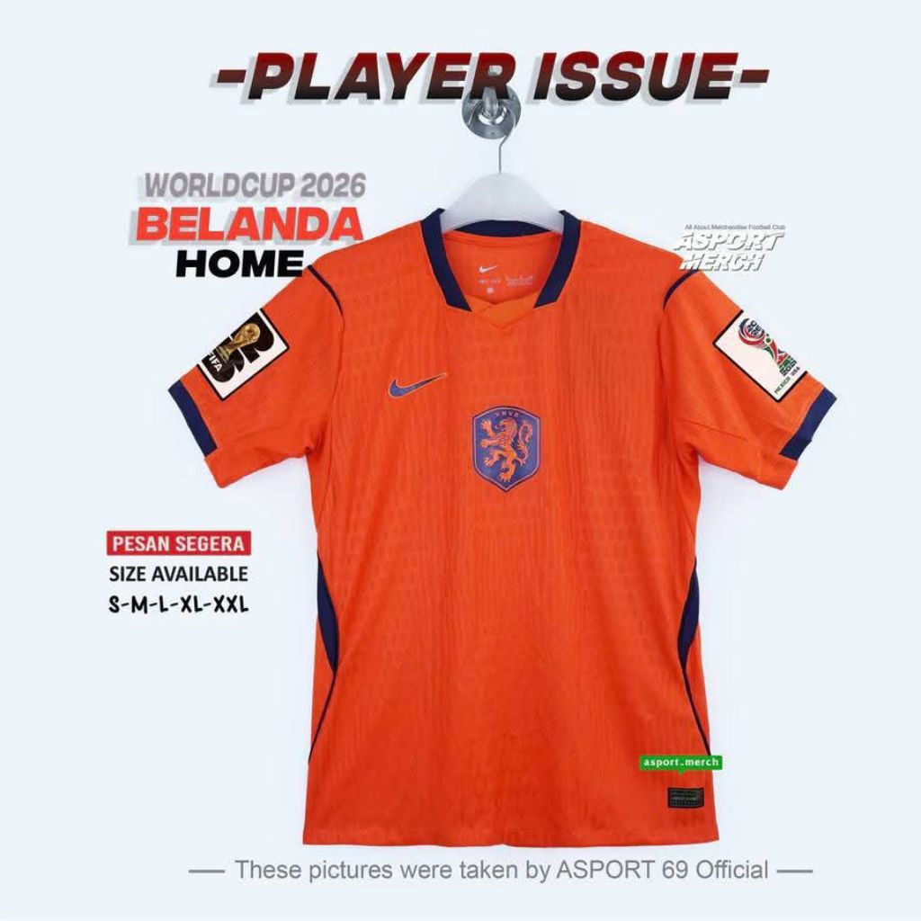 JERSEY BOLA BELANDA HOME PLAYER ISSUE WORLDCUP 2026 BELANDA PILDUN 26