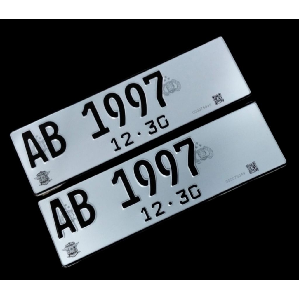 plat reflektive mobil barcode