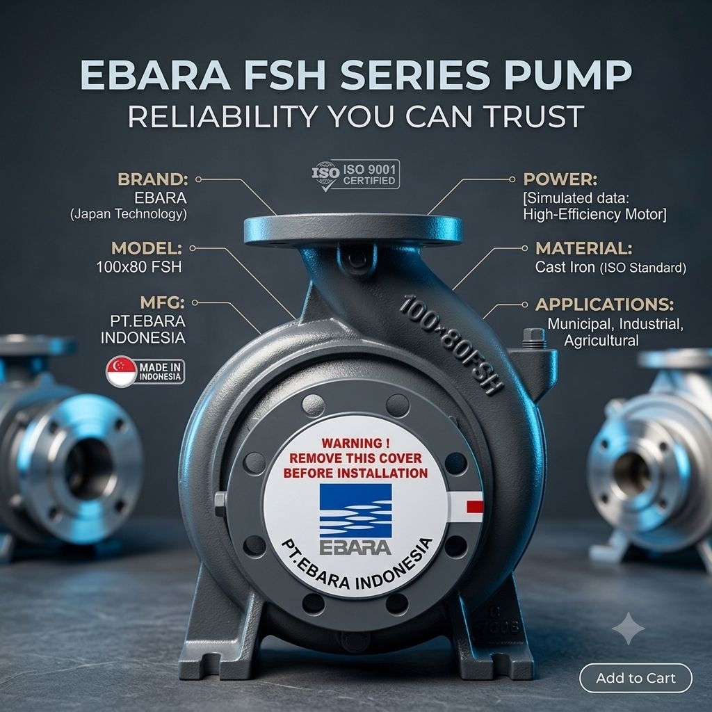 Pompa Ebara 100x80 FSHA Pompa Centrifugal EBARA 100x80 FSHA GP