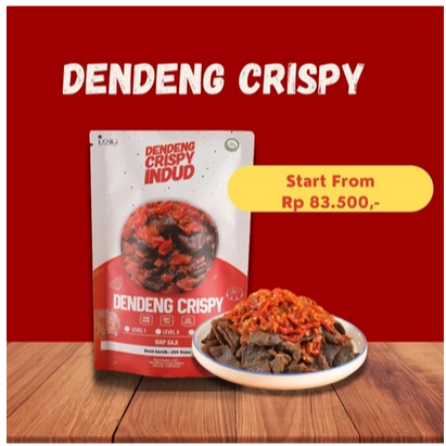 Ready Dendeng Sapi Crispy / Kering Indud 125 Gram - 250 Gram - 500 Gram