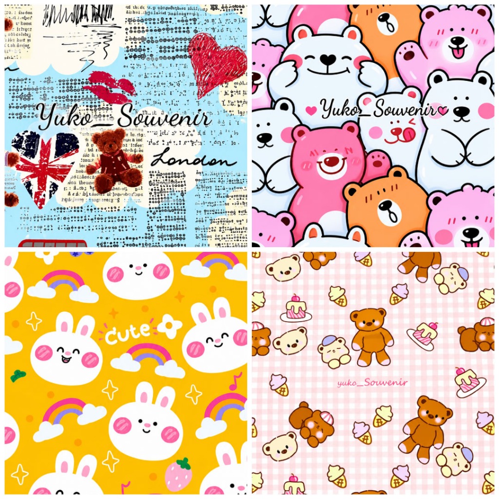Kertas Kado Motif Binatang Ala Jepang Doff Kertas Kado Jepang Motif Binatang Lucu Matte Tebal Kertas