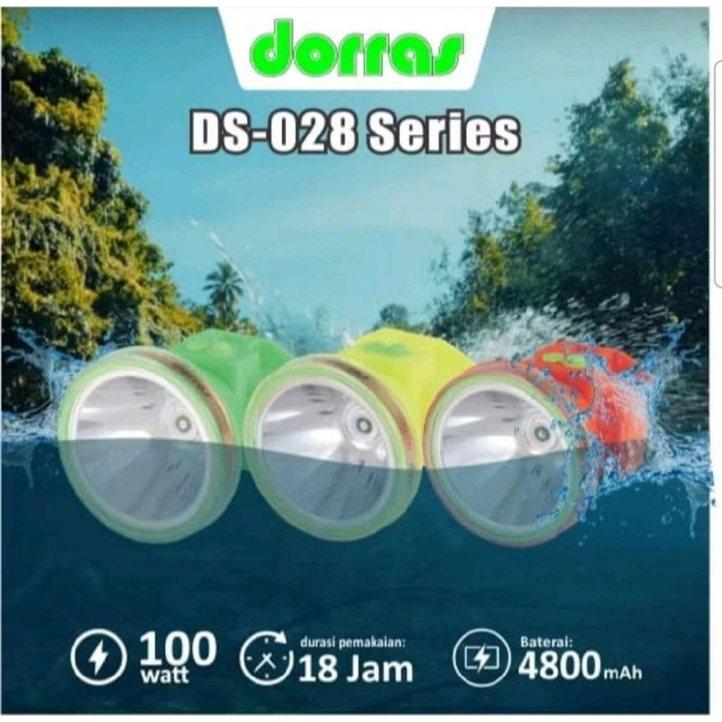 Senter Kepala Selam Dorras 100w DS028 bonus kacamata selam