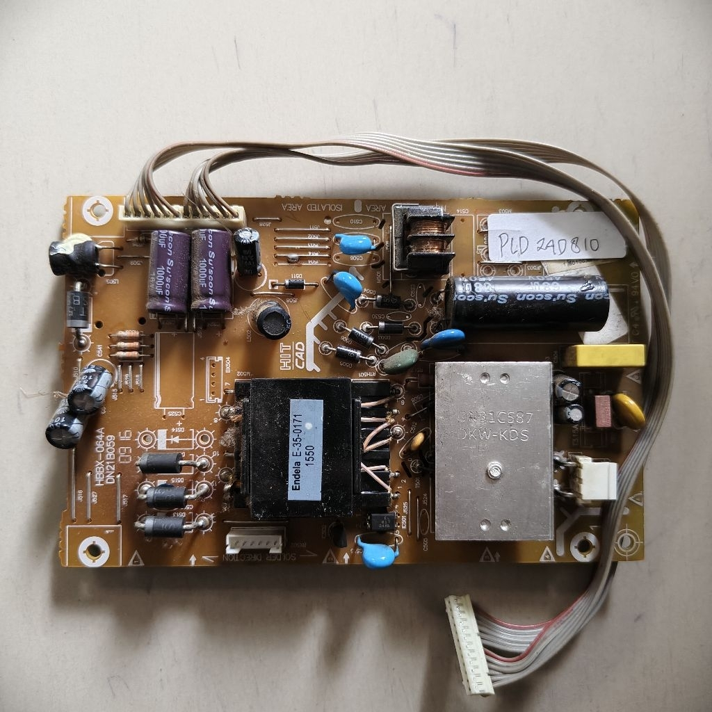 PSU Power Supply TV LCD LED TV Polytron 24 Inch tipe PLD24D810 cabutan Normal siap rakit normal test