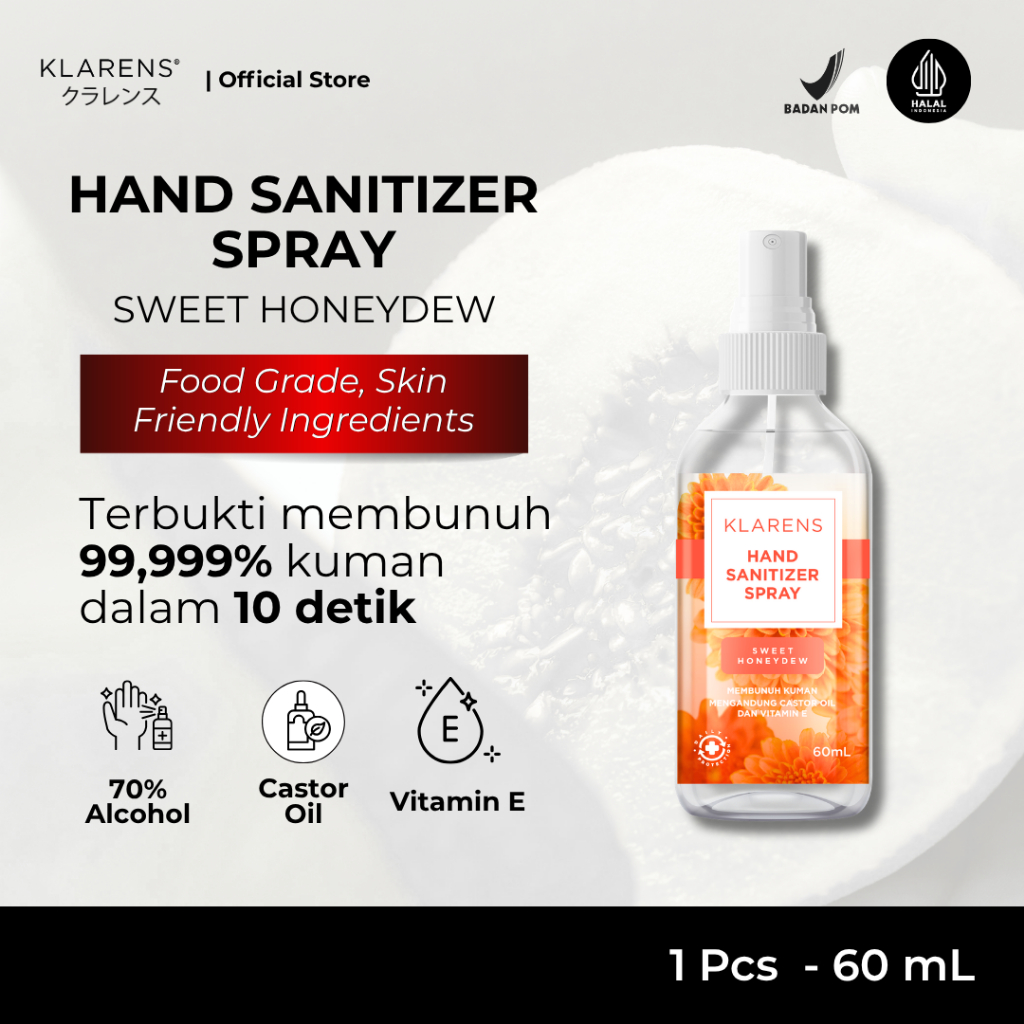 Hand Sanitizer Klarens Spray Honey Dew