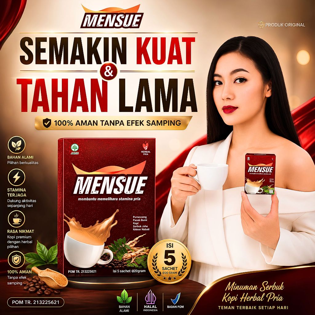MENSUE Kopi Herbal Pria dengan Jahe & Kopi Kemasan 5 Sachet