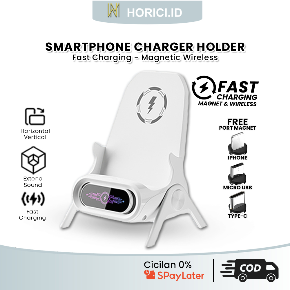 Charger Nirkabel Mobil/Charger Nirkabel Meja/Charger Wireless Magnetic Fast/Car Holder Wireless
