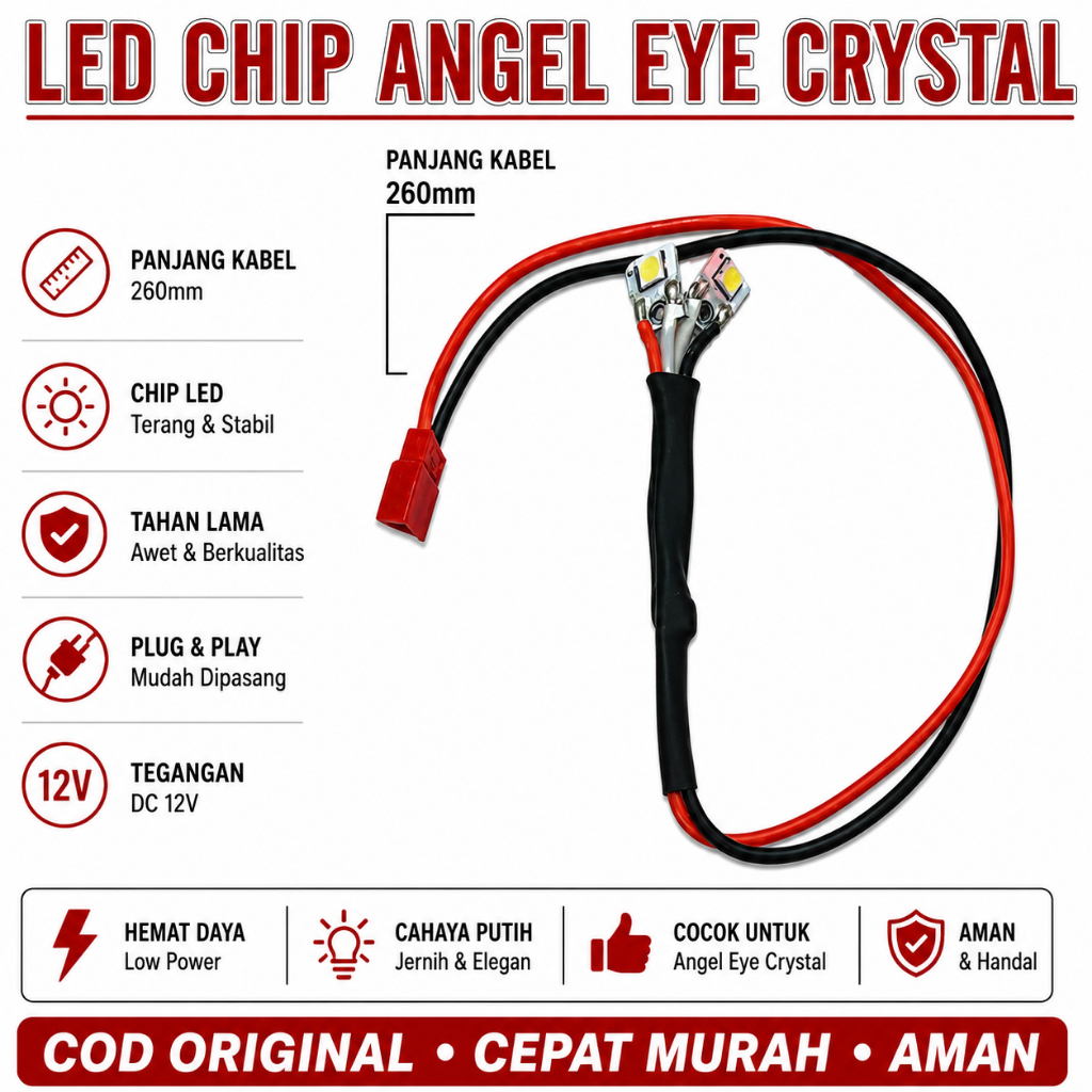 ORIGINAL LED CHIP RING KRISTAL BMW LED CHIP ANGEL EYE KRISTAL SHROUD BMW LED RING LAMPU LED CHIP SHR