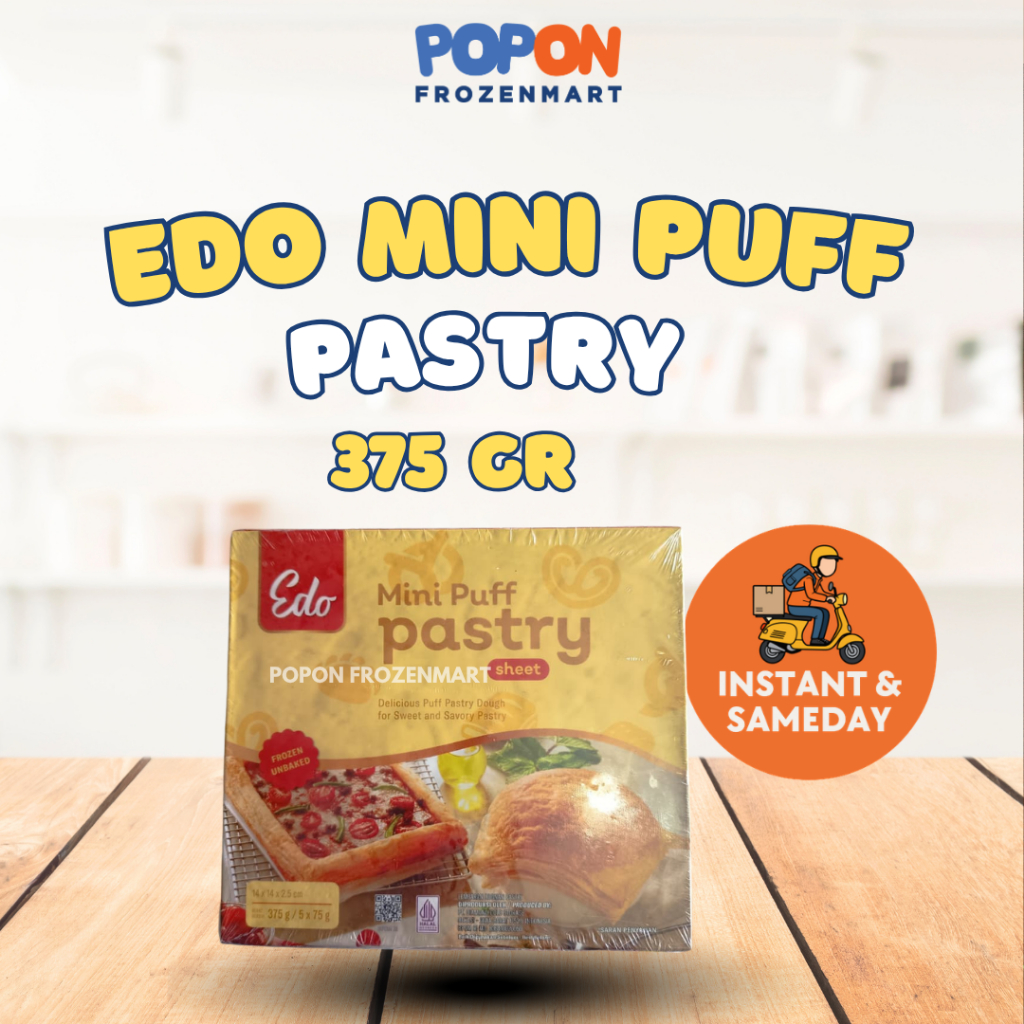 EDO Mini Puff Pastry 375Gr | Pastry Mini Renyah Siap Panggang | Instan & Sameday