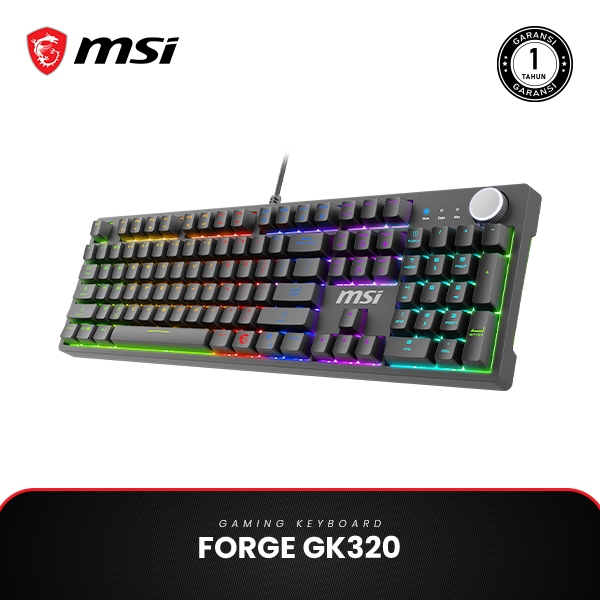 MSI Forge GK320 Combo Keyboard Gaming Mechanical + Mouse RGB